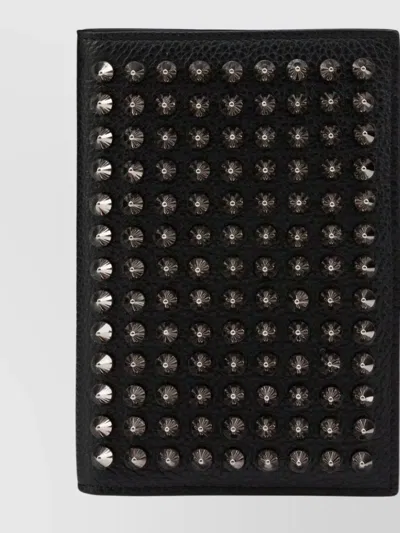 Christian Louboutin Textured Leather Wallets Stud Detailing