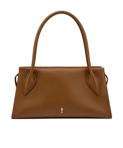 Christian Louboutin Venus Medium Leather Shoulder Bag In Brown