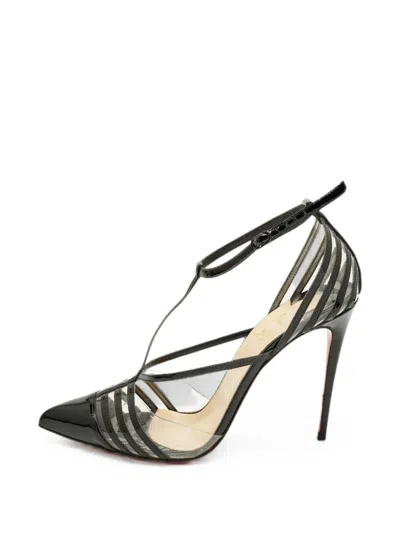 Pre-owned Christian Louboutin Theodorella Leather Sandals In Black