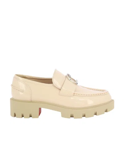 Christian Louboutin Thick-soled Love Shoes In Nude
