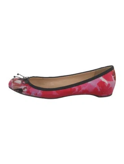 Pre-owned Christian Louboutin Tie-dye Print Ballet Flats In Pink