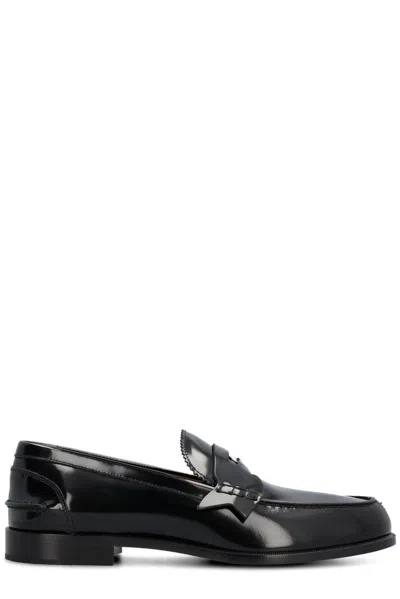 Christian Louboutin Leather Loafer In Black