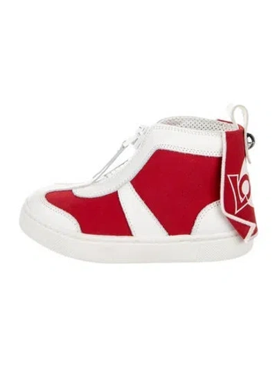 Pre-owned Christian Louboutin Babies' Toddler Boys' High Top Sneakers In Red