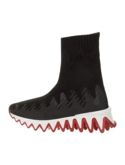 Pre-owned Christian Louboutin Babies' Toddler Boys' High Top Sneakers W/tags In Black