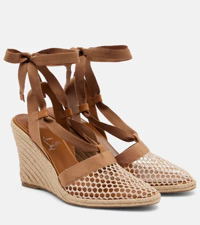 Christian Louboutin Toleda Espadrille Wedges In Brown