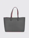 Christian Louboutin Large Studded Detailing Tote Bag In Grey