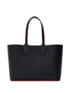 Christian Louboutin Tote Large Black Leather Cabin Bag  In Black