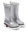 Christian Louboutin Toy Pluie Pvc Rain Boots In Silver