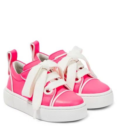 Christian Louboutin Kids' Toy Toy Leather Sneakers In Pink