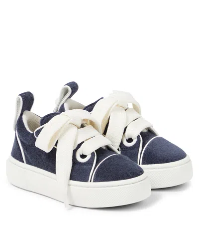 Christian Louboutin Kids' Toy Toy Terry Sneakers In Blue