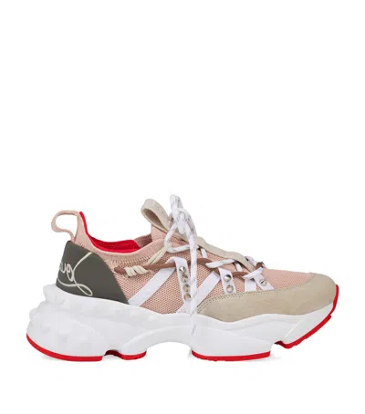 Christian Louboutin Trailnrun Donna Trainers In Albatre/vintage Rose