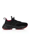 Christian Louboutin Trailrun Donna Red Sole Runner Sneakers In Black