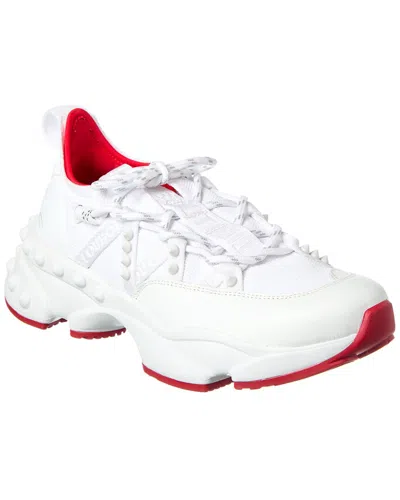 Christian Louboutin Trailnrun Panelled Mesh-knit Sneakers In White