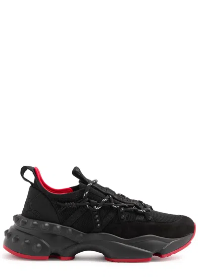 Christian Louboutin Trailnrun Panelled Knitted Sneakers