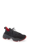 Christian Louboutin Trailrun Donna Red Sole Runner Sneakers In Black