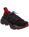 Christian Louboutin Trailrun Donna Red Sole Runner Sneakers In Black