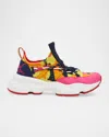 Christian Louboutin Trailrun Donna Multi Red Sole Sneakers In Pink