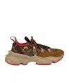 Christian Louboutin Trailrun Suede-trimmed Sneakers In Brown