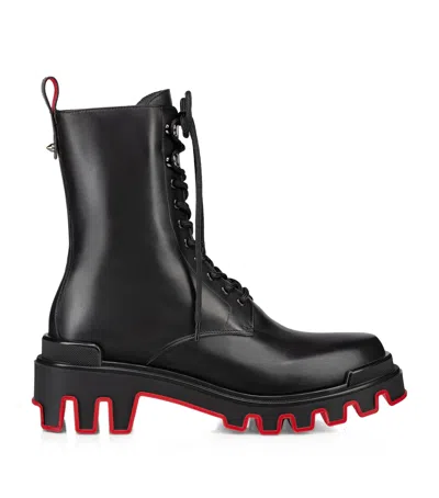Christian Louboutin Trott Dune Alta Leather Ankle Boots In Black