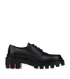 Christian Louboutin Trott Dune Leather Derby Shoes In Black