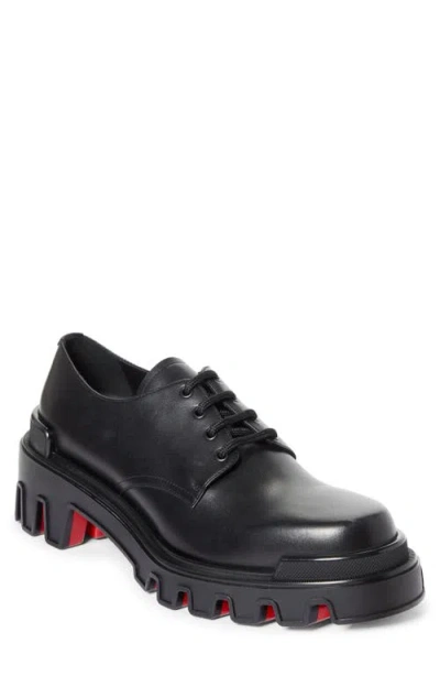 Christian Louboutin Trott Dune Uomo Lugged Plain Toe Derby In Black