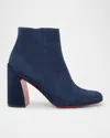 Christian Louboutin Turela Suede Red Sole Ankle Booties