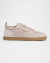 Christian Louboutin Tutti Donna Suede Red Sole Sneakers In Vintage Rose
