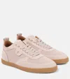Christian Louboutin Tutti Donna Suede Red Sole Sneakers In Pink