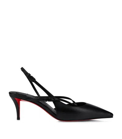 Christian Louboutin Twistissimo Leather Slingback Pumps 60 In Black