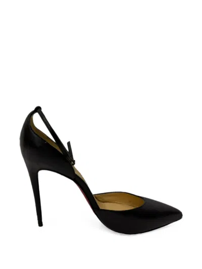 Pre-owned Christian Louboutin Uptown Ankle-strap Pumps In Black