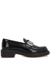 Christian Louboutin Chunky Rubber Sole Loafers With Metal Hardware