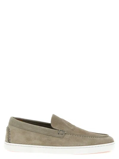 Christian Louboutin Varsiboat Loafers In Grey
