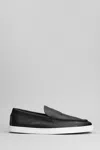 CHRISTIAN LOUBOUTIN CHRISTIAN LOUBOUTIN VARSIBOAT LOAFERS IN BLACK LEATHER