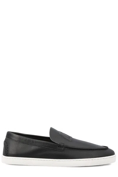 Christian Louboutin Varsiboat Slip-on Loafers In Black