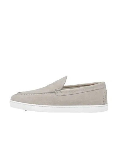 Christian Louboutin Varsiboat Slip-on Loafers In Grey