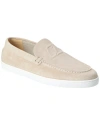 Christian Louboutin Varsiboat Suede Loafers In Grey