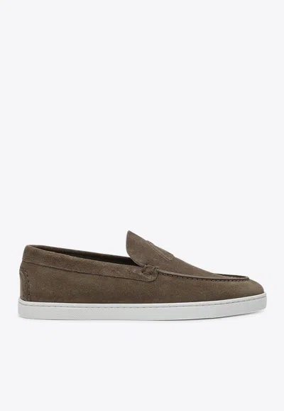 CHRISTIAN LOUBOUTIN VARSIBOAT SUEDE LOAFERS