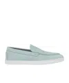 Christian Louboutin Calf Leather Boat Shoes In Gray