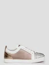 Christian Louboutin Varsijunior Spikes Duo Flat Sneakers In Metallic