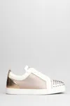 Christian Louboutin Varsijunior Spikes Duo Flat Sneakers In White