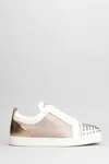 Christian Louboutin Varsijunior Spikes Duo Flat Sneakers In White