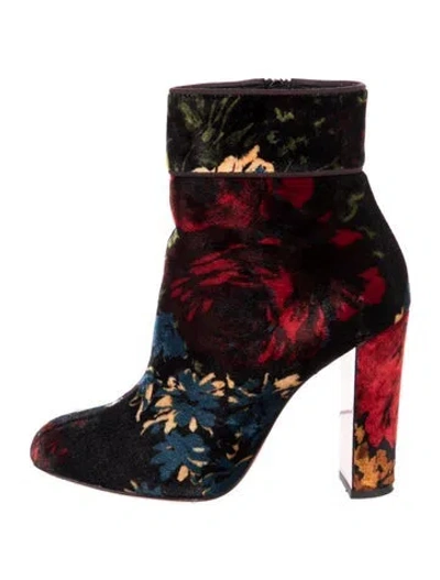 Pre-owned Christian Louboutin Velvet Boots In Multi