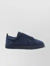 Christian Louboutin Velvet Sneakers Lace-up Eyelet Detailing In Blue
