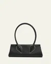 Christian Louboutin Venus Calf Leather Baguette Shoulder Bag In Black