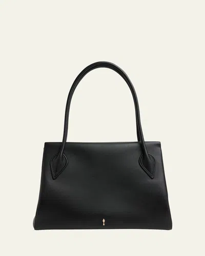 Christian Louboutin Venus East-west Calf Leather Tote Bag In Black