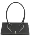 Christian Louboutin Venus Calf Leather Baguette Shoulder Bag In Black