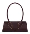 Christian Louboutin Venus Calf Leather Baguette Shoulder Bag In Burgundy