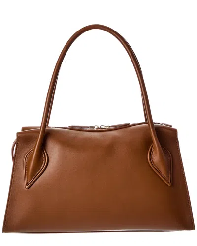 Christian Louboutin Venus Leather Tote In Brown