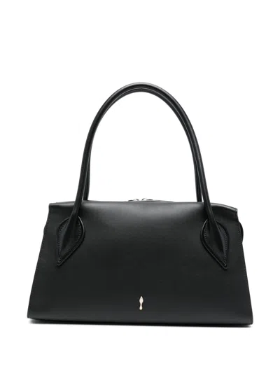Christian Louboutin Venus Medium Shoulder Bag Structured Top Handles In Black