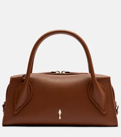 Christian Louboutin Venus Mini Leather Tote Bag In Brown